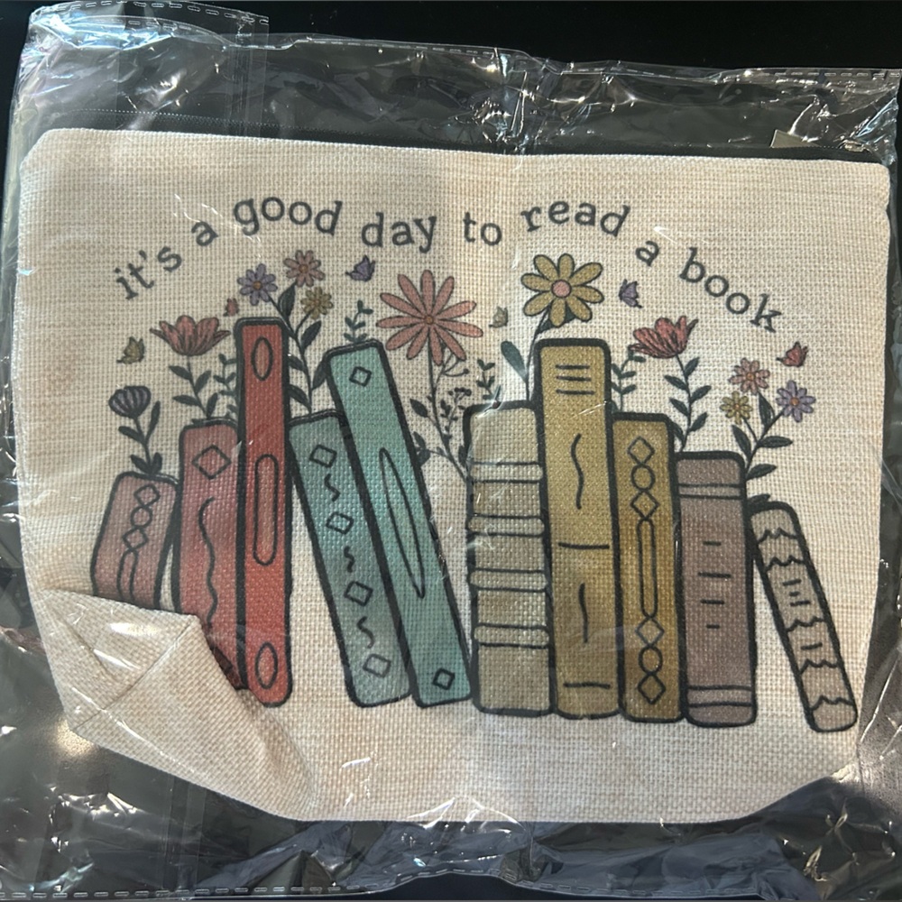 Book Themed Cosmetic Bag